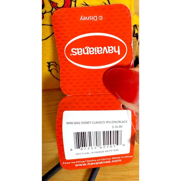 Havaianas‎ Mini Bag Disney Bag NWT Classics PLUTO WATER/SAND RESISTANT YELLOW - Picture 8 of 10